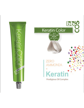 Keratin Hair Color 100 ml 9.11
